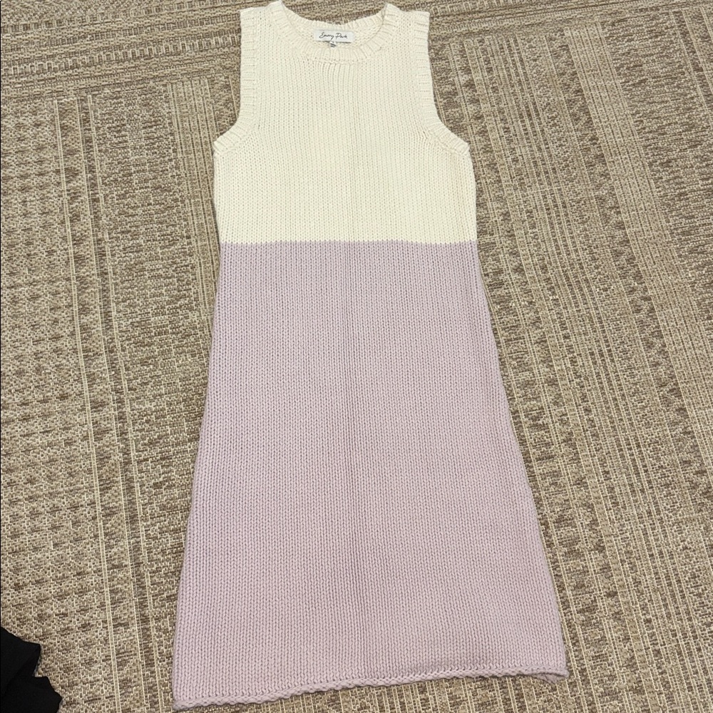 Sleeveless Knit Color Block Dress